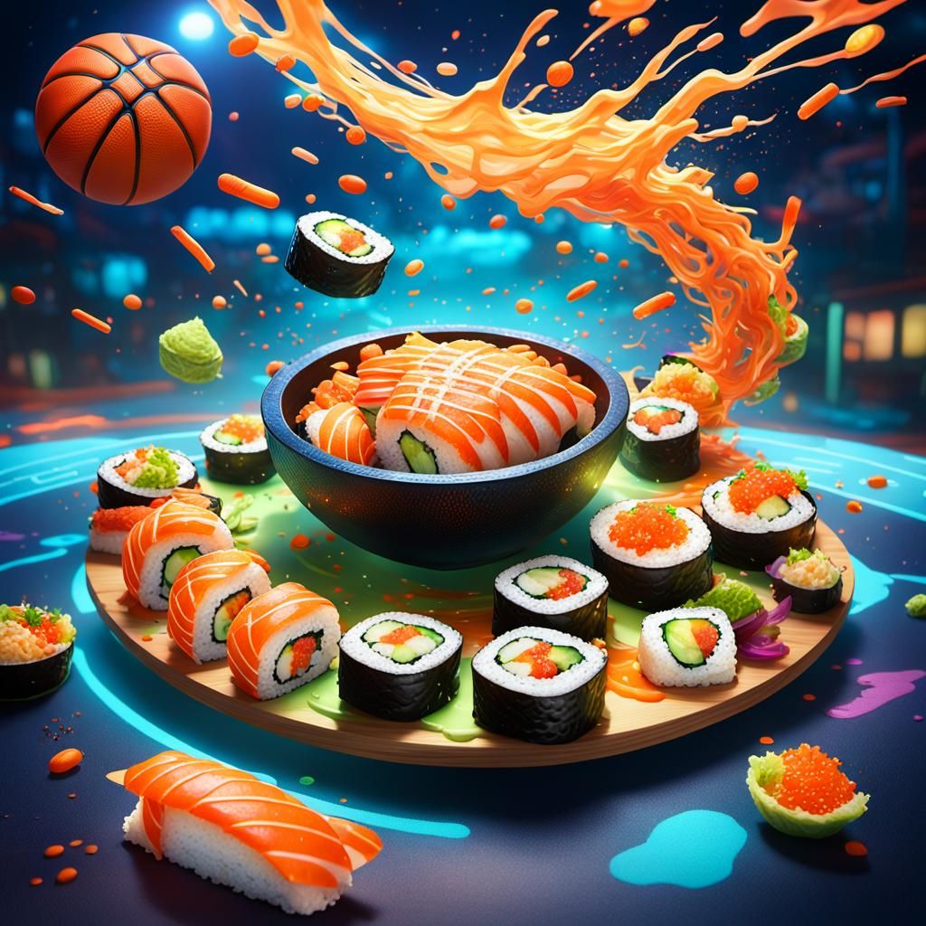 Sushi Roll Scores in Fantasy Concept Art