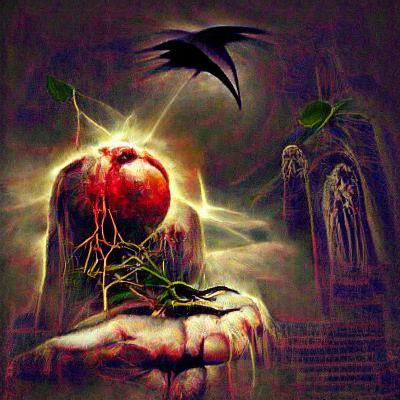 Surreal Scene of Decay, Death, and Rebirth