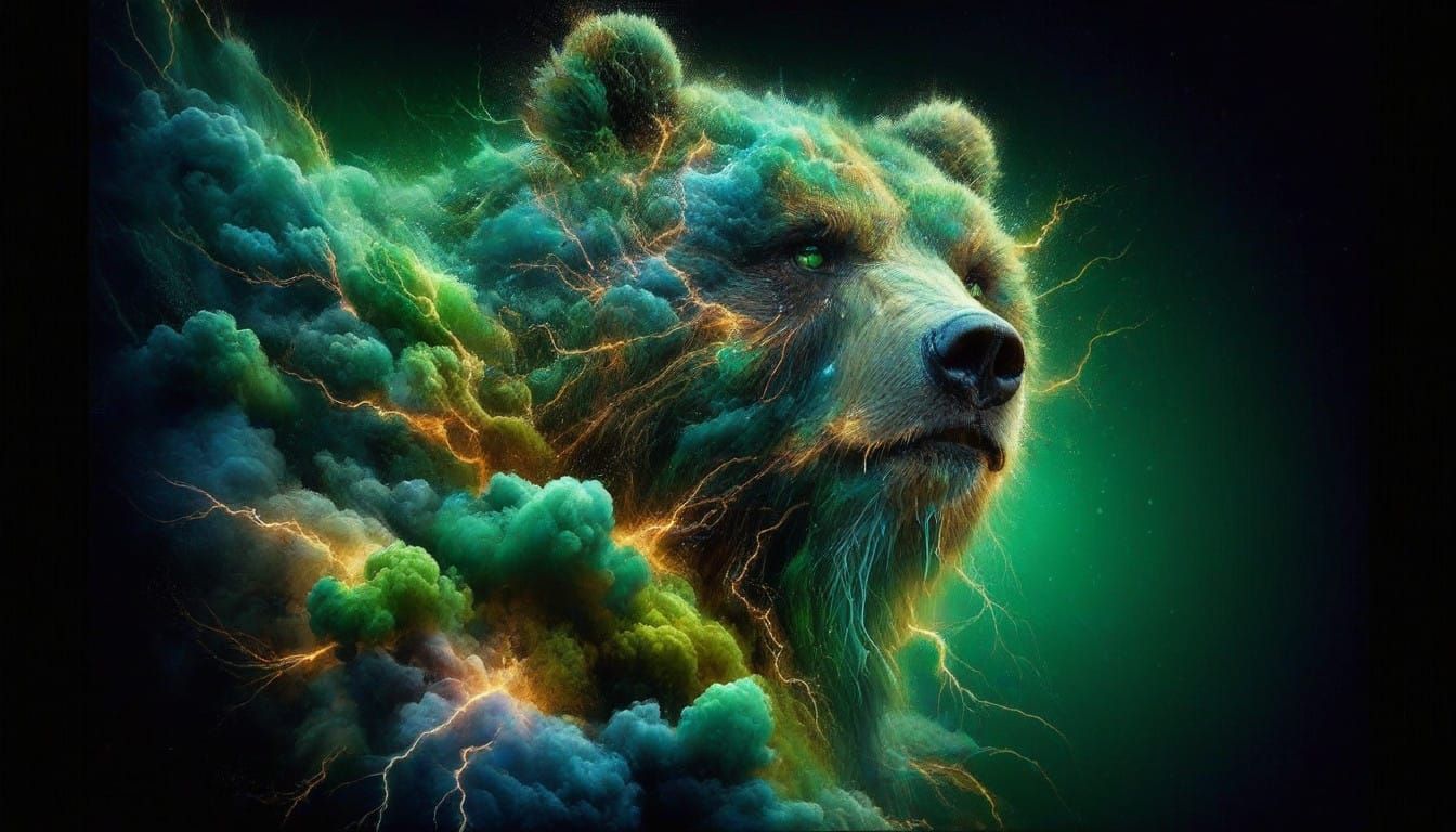 Mystical Cosmic Bear Dissolves into Green Energy