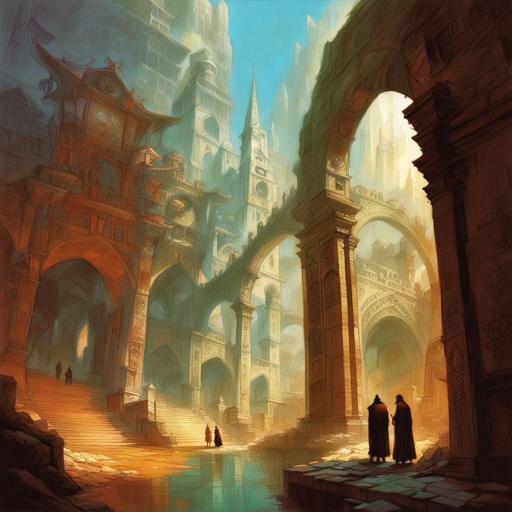 Epic Sci-Fi Landscape in Digital Art Style