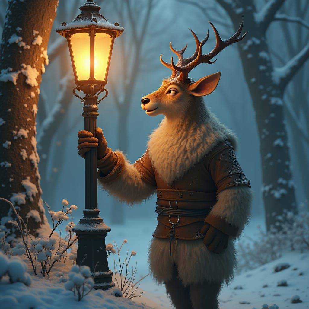 Surreal Encounter in Narnian Snowscape