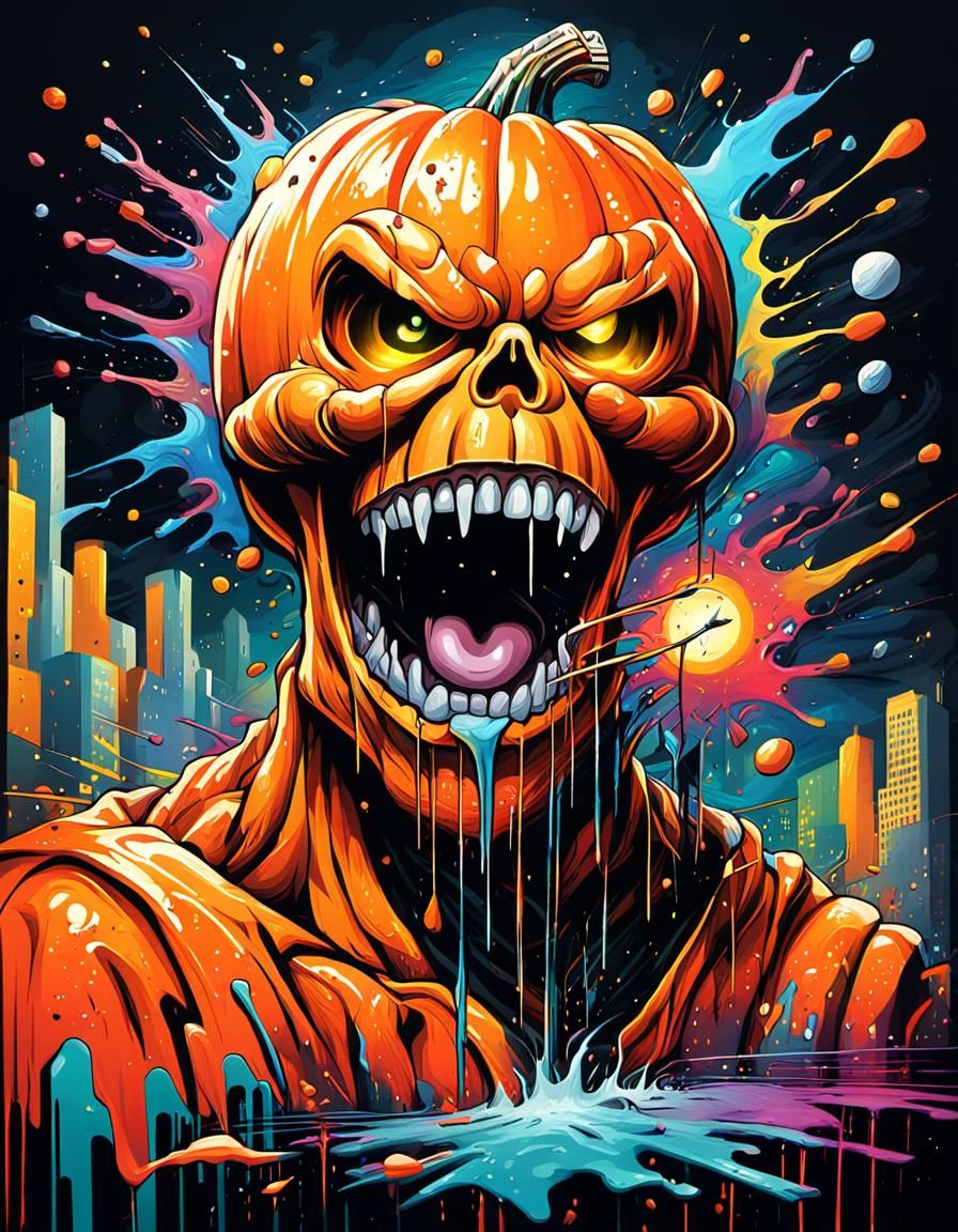 Pumpkinhead's Graffiti Scream in the Night