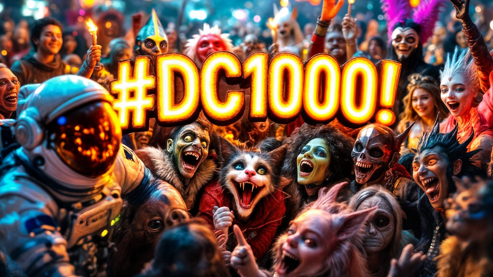 Eclectic Crowd Celebrates in Colorful Tilt-Shift Image