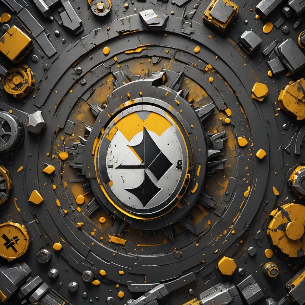 Detailed Steelers Logo Matte Painting in 8K