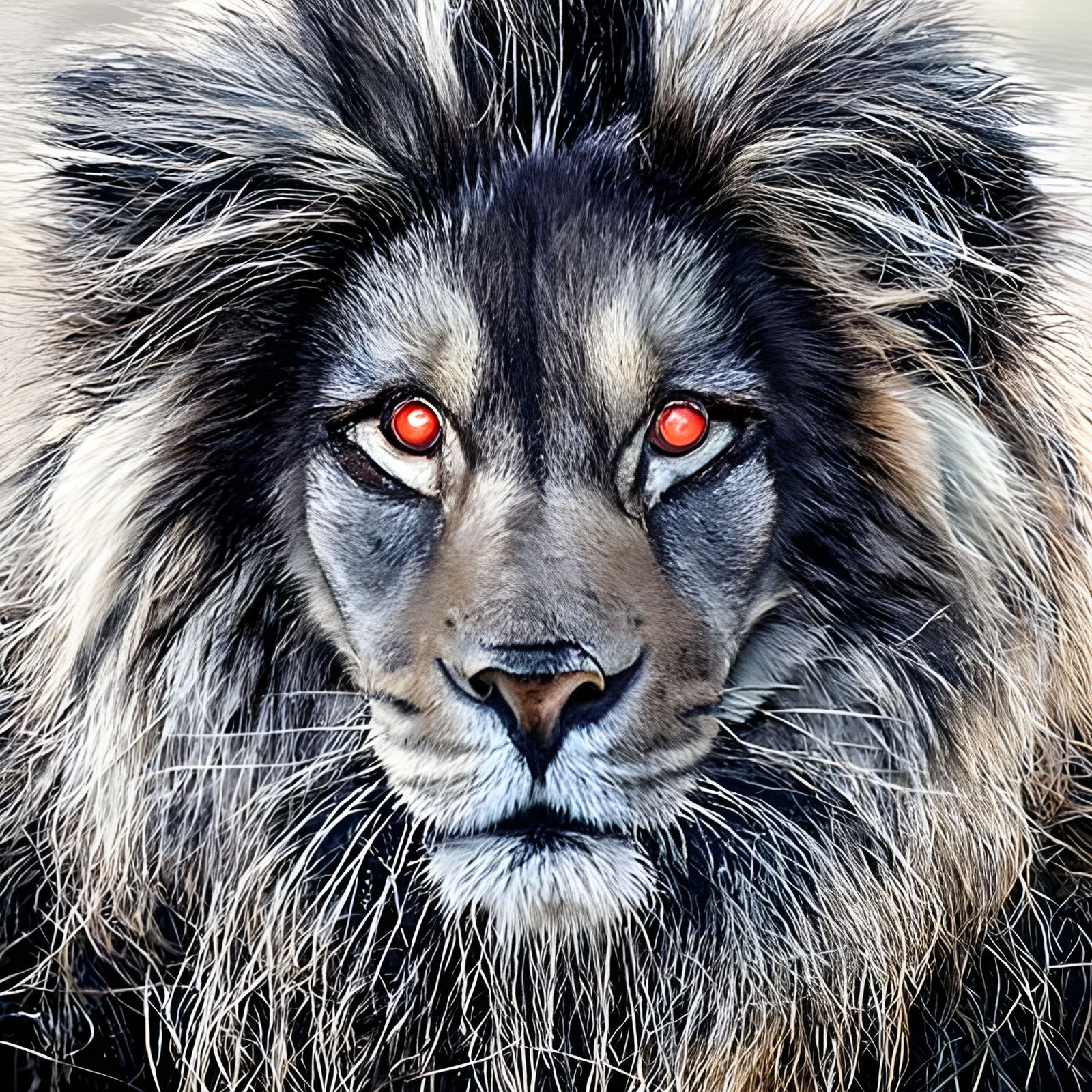 Cyberpunk Lion Anime Artwork: Hyperdetailed Futuristic Fanta...