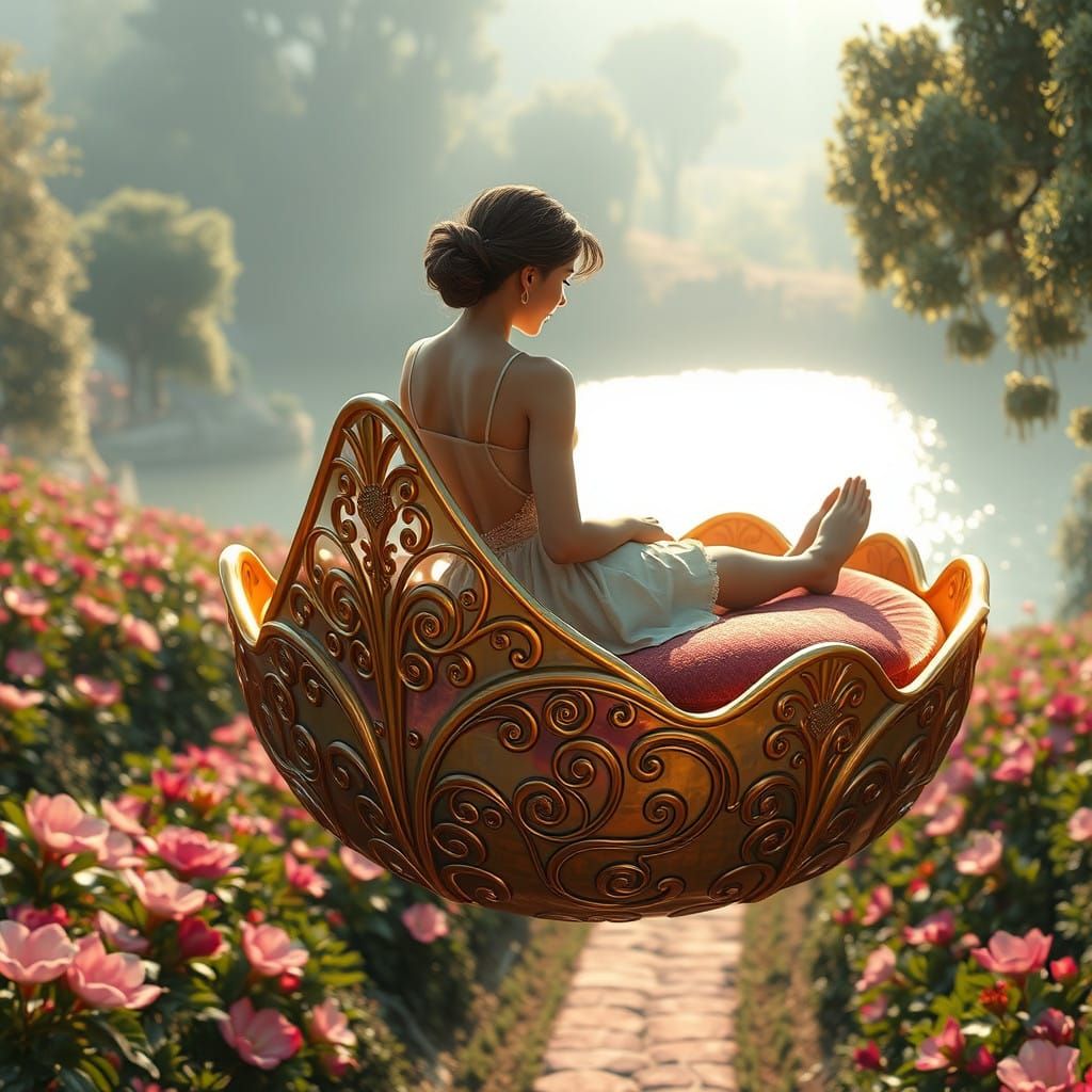 Ethereal Arcadia Float in Serene Landscape