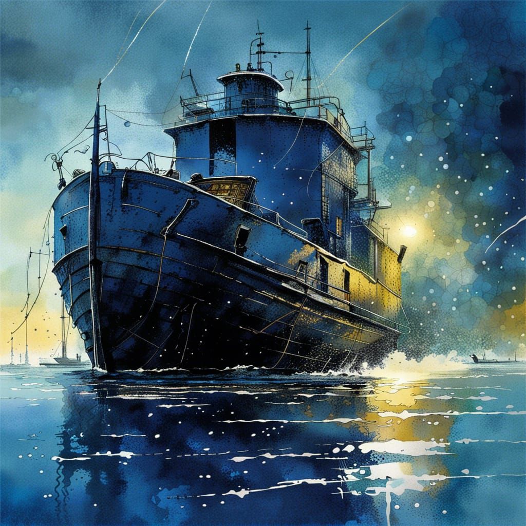 Electric Eel Shines with Lightning, Digital Art