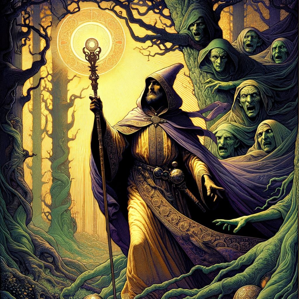 Ancient Mystic Embarks into Chaotic Forest in Dark Fantasy S...