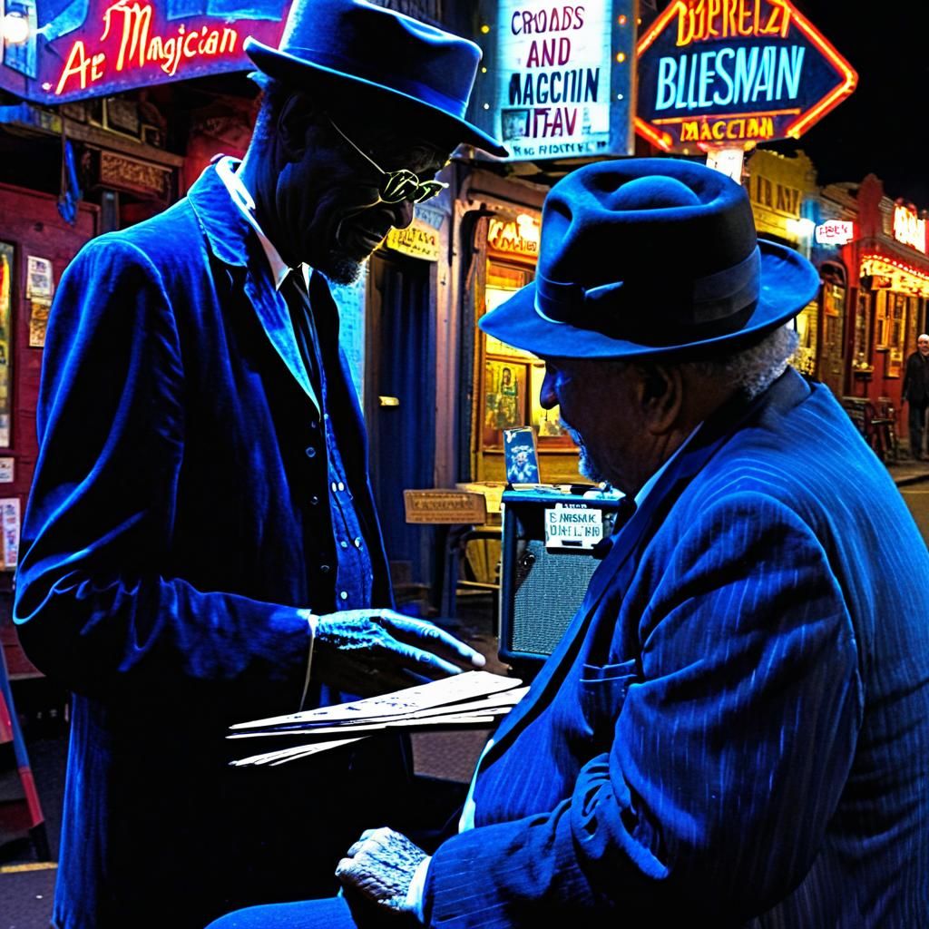 Bluesman and Magician at the Crossroads