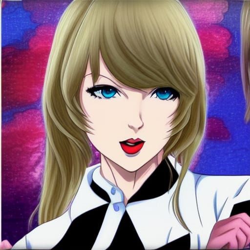 Anime Style Taylor Swift Portrait