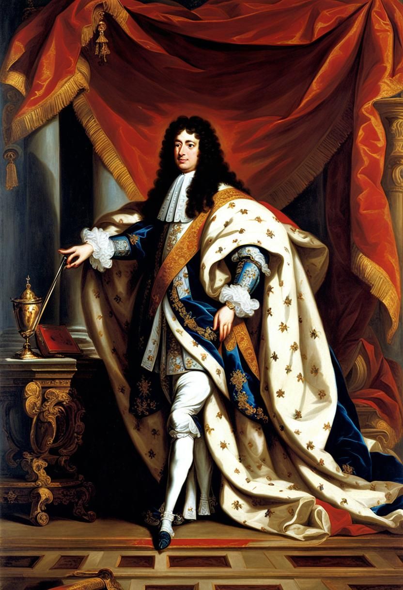 Louis XIV Portrait in Coronation Robes