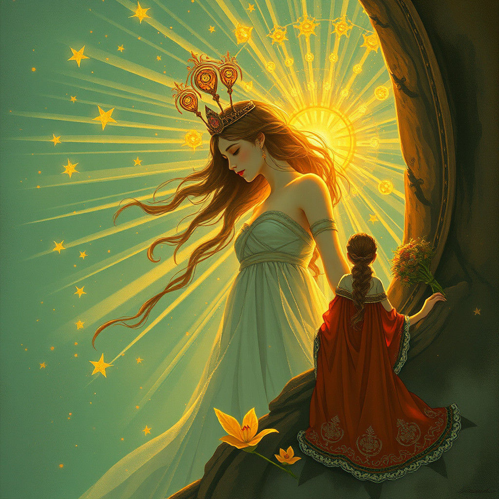 Radiant Sun Queen in Nacreous Lighting