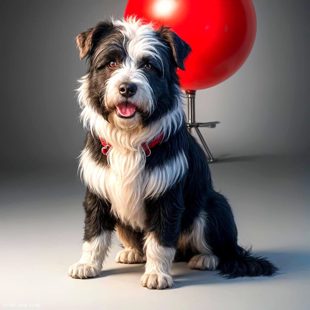 Shaggy Dog in Intimate Studio Portrait