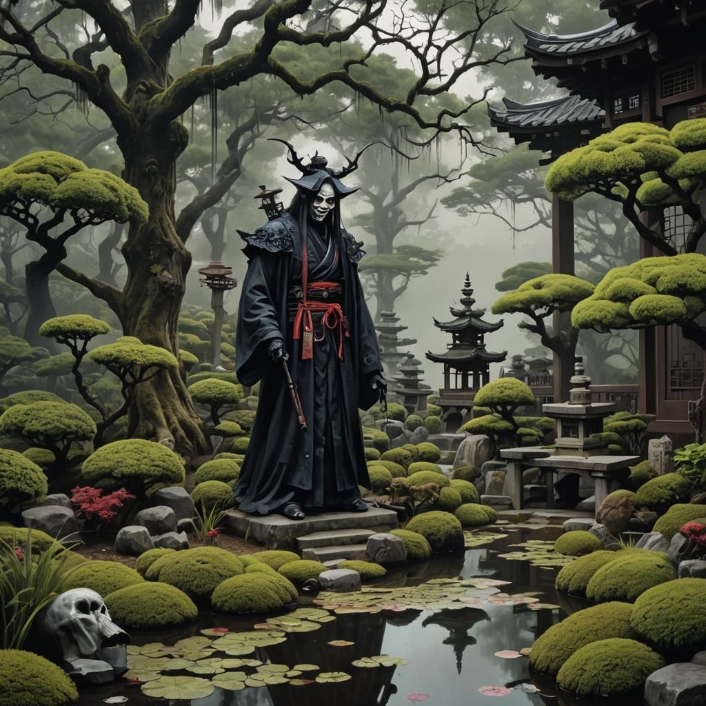 Sinister Gothic Japanese Horror Garden