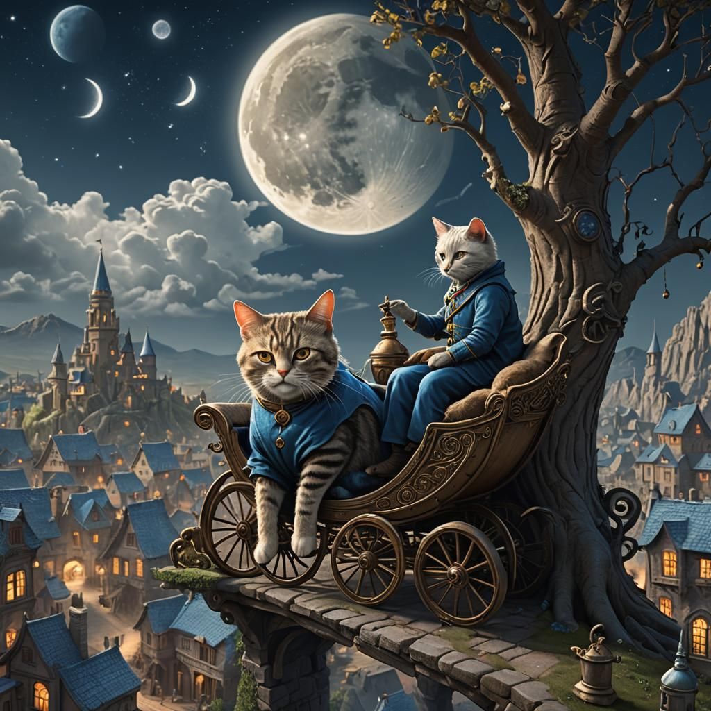 Nursery Rhyme Characters in Fantastical Landscape