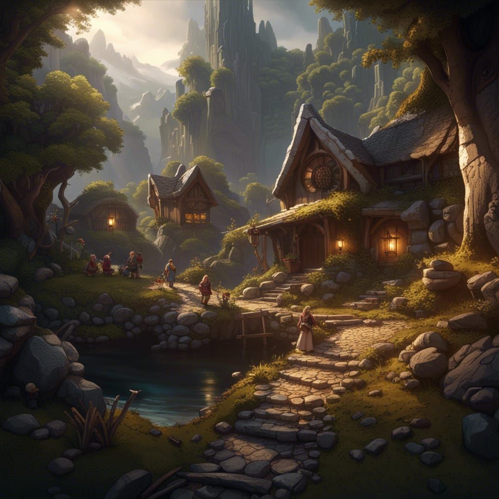 Enchanted Fantasy Adventure with Elves and Dwarves