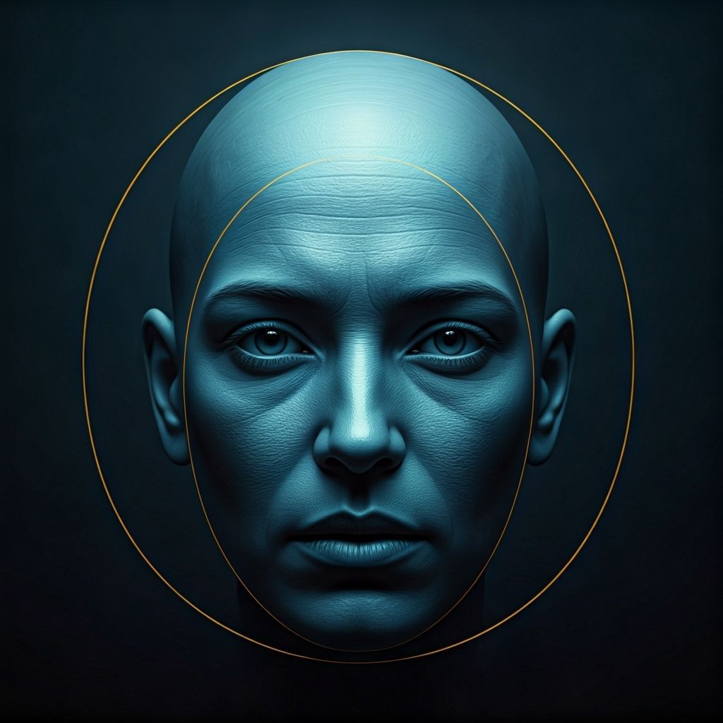 Mysterious Blue Entity in Golden Ratio Design