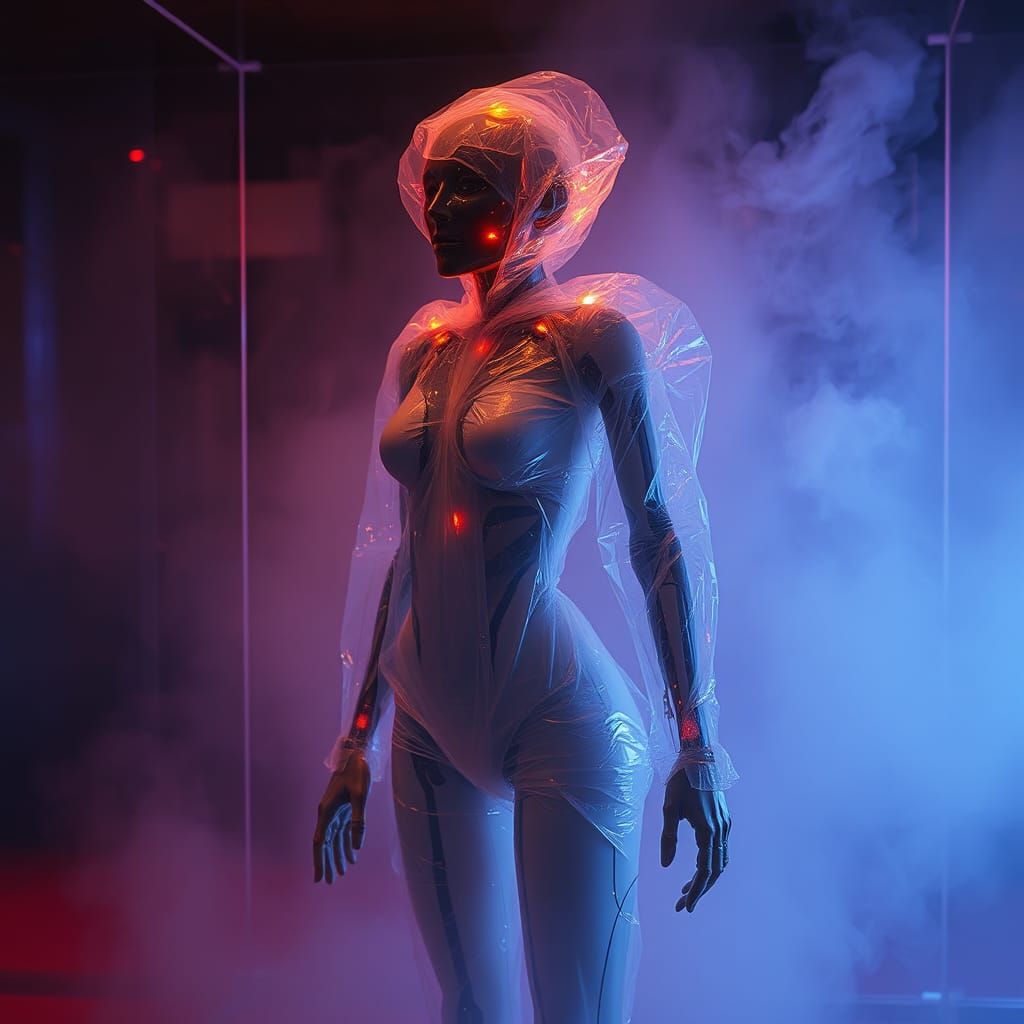 Incomplete Circuit Cyborg in Bioluminescent Smoke