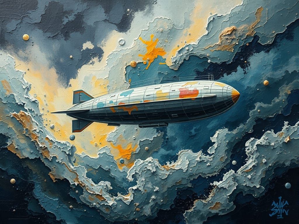 Airship in a Turbulent Tempest