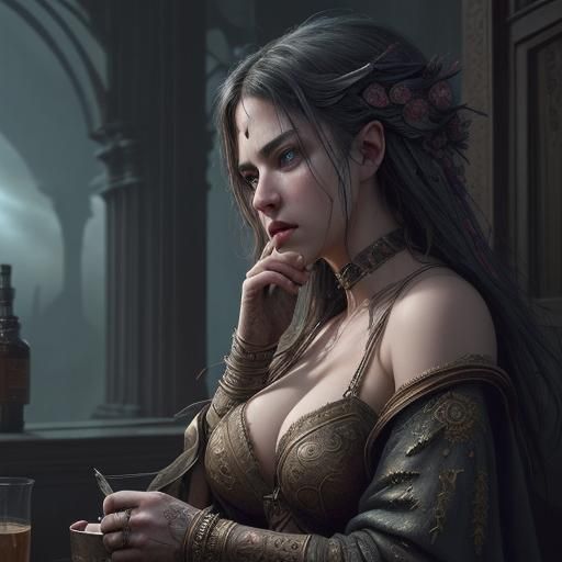 Cinematic Painting of Intense Love