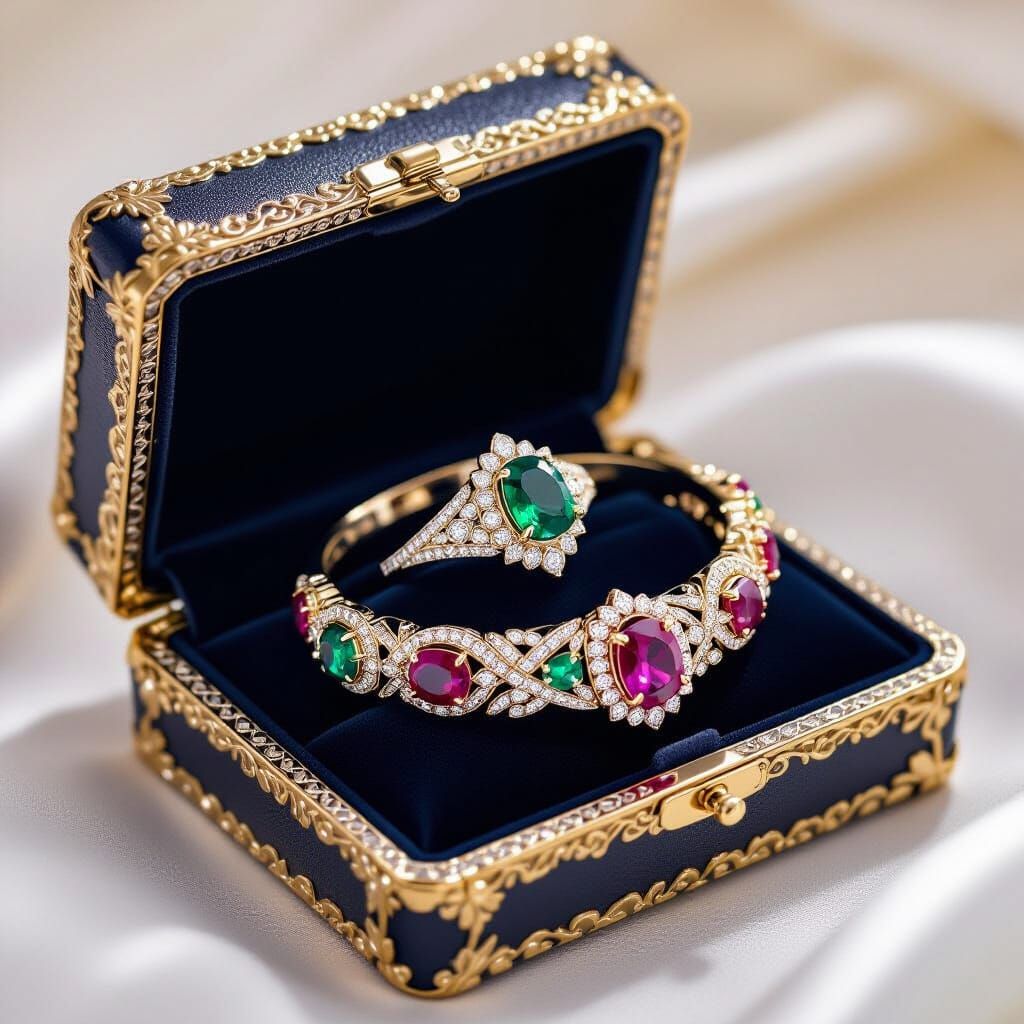Magnificent Jewelry in a Jewel Box Display