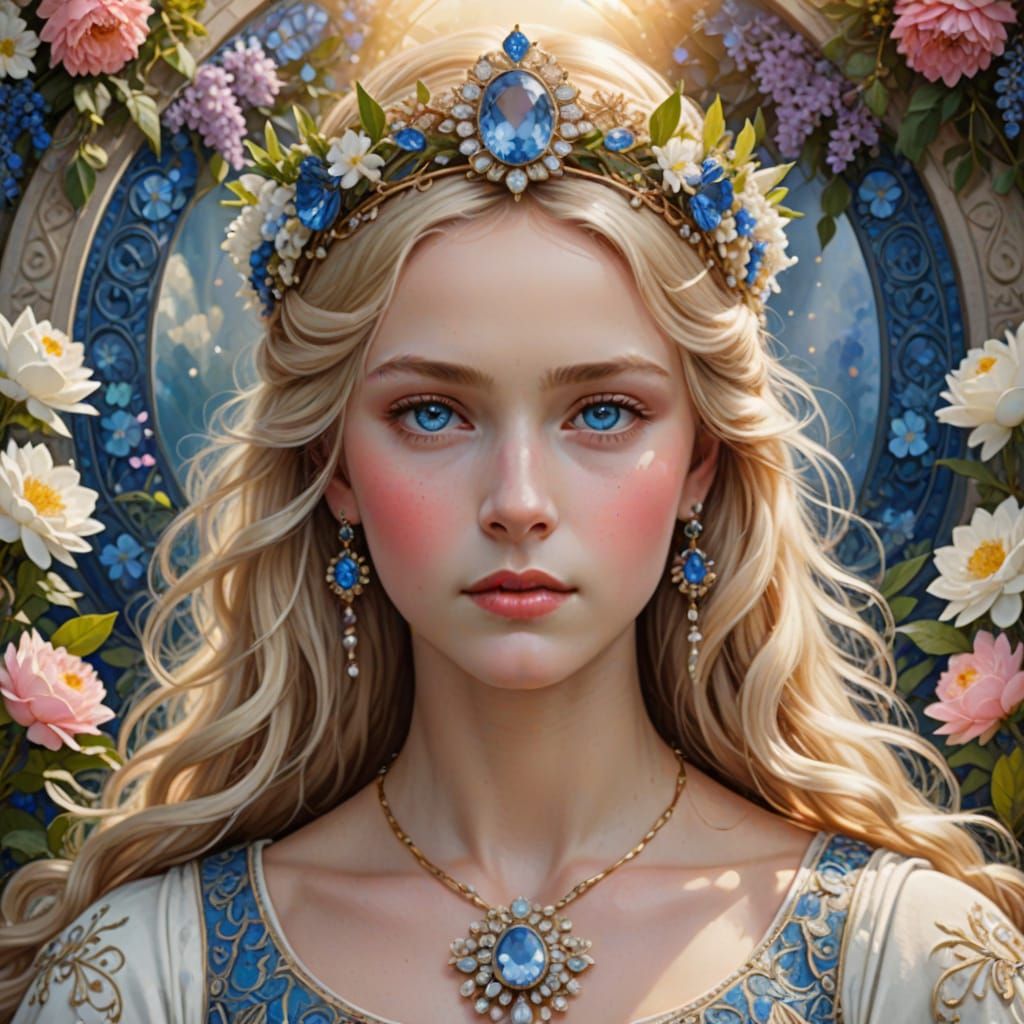 Classical Goddess Portrait in Elegant Style
