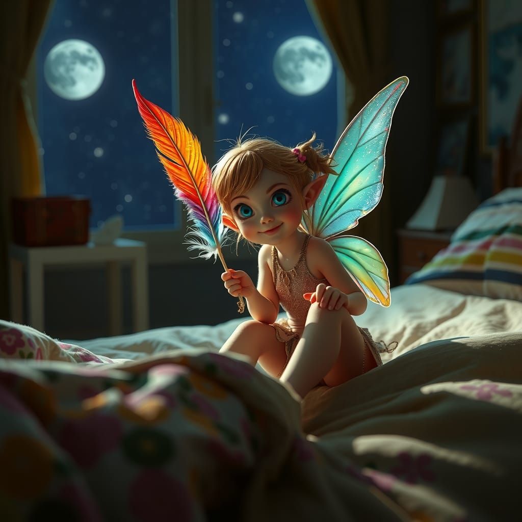 Mischievous Pixie Ready to Tickle Toes