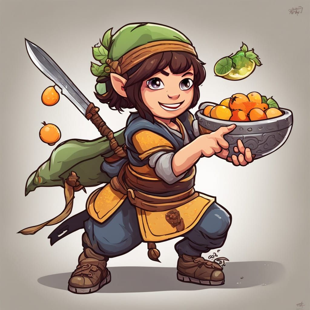 Fruit Ninja Halfling in Stealth Mode