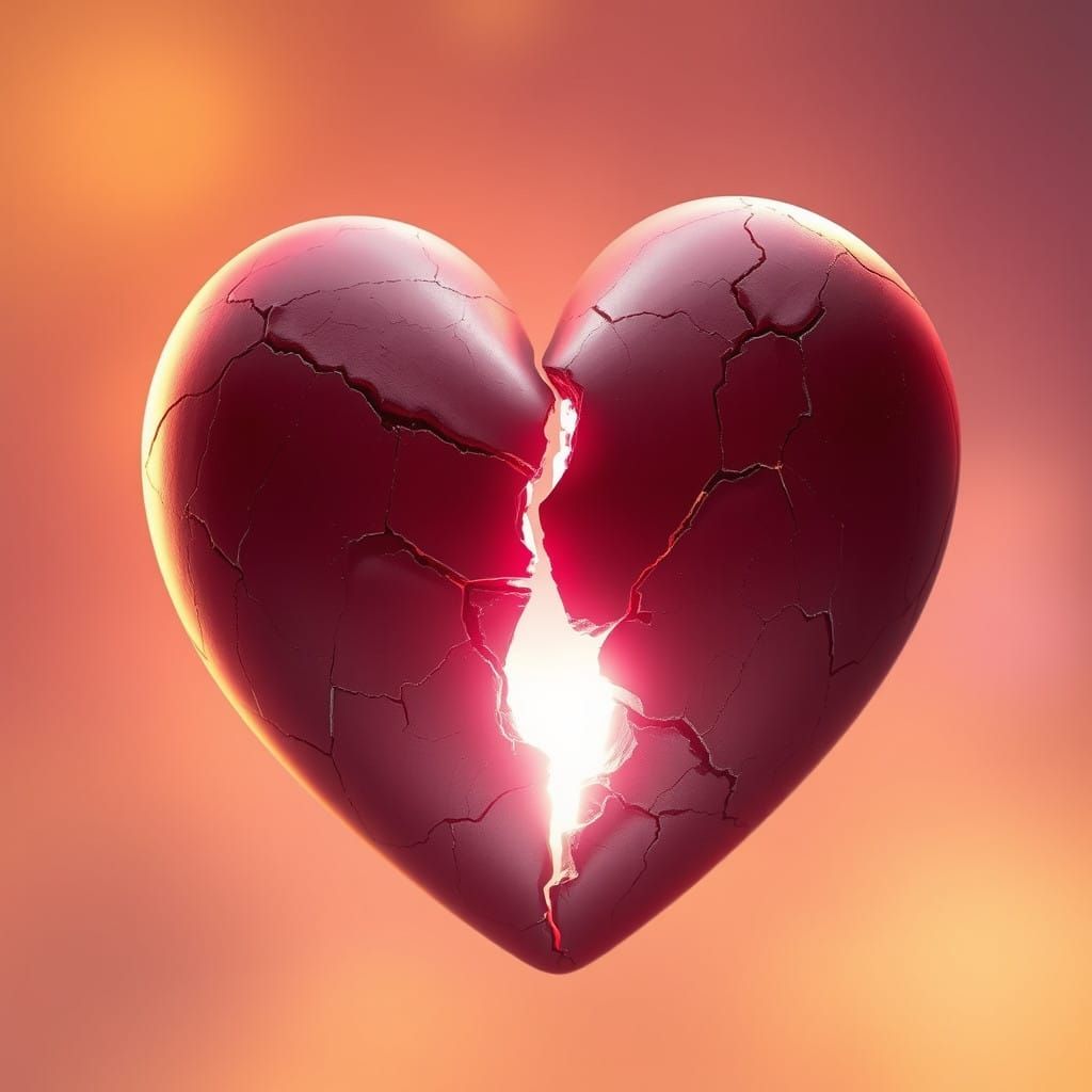 Heart of Resilience: Radiant Love in Vibrant Hues