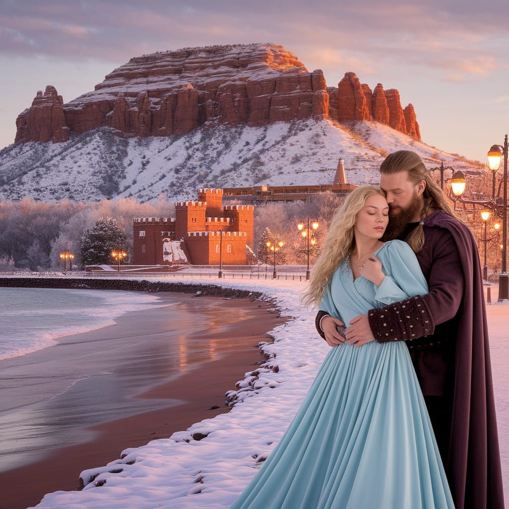 Winter Snow Covers Sedona Red Rocks