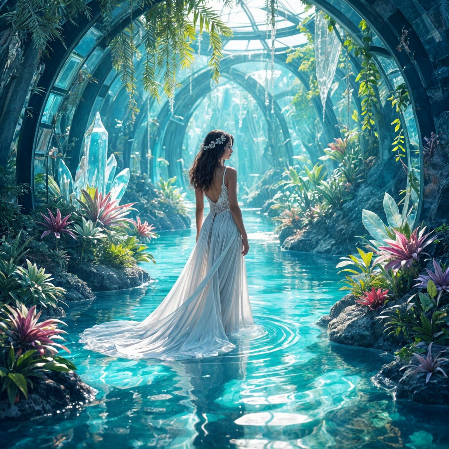 Glass Oasis Floating at Sea