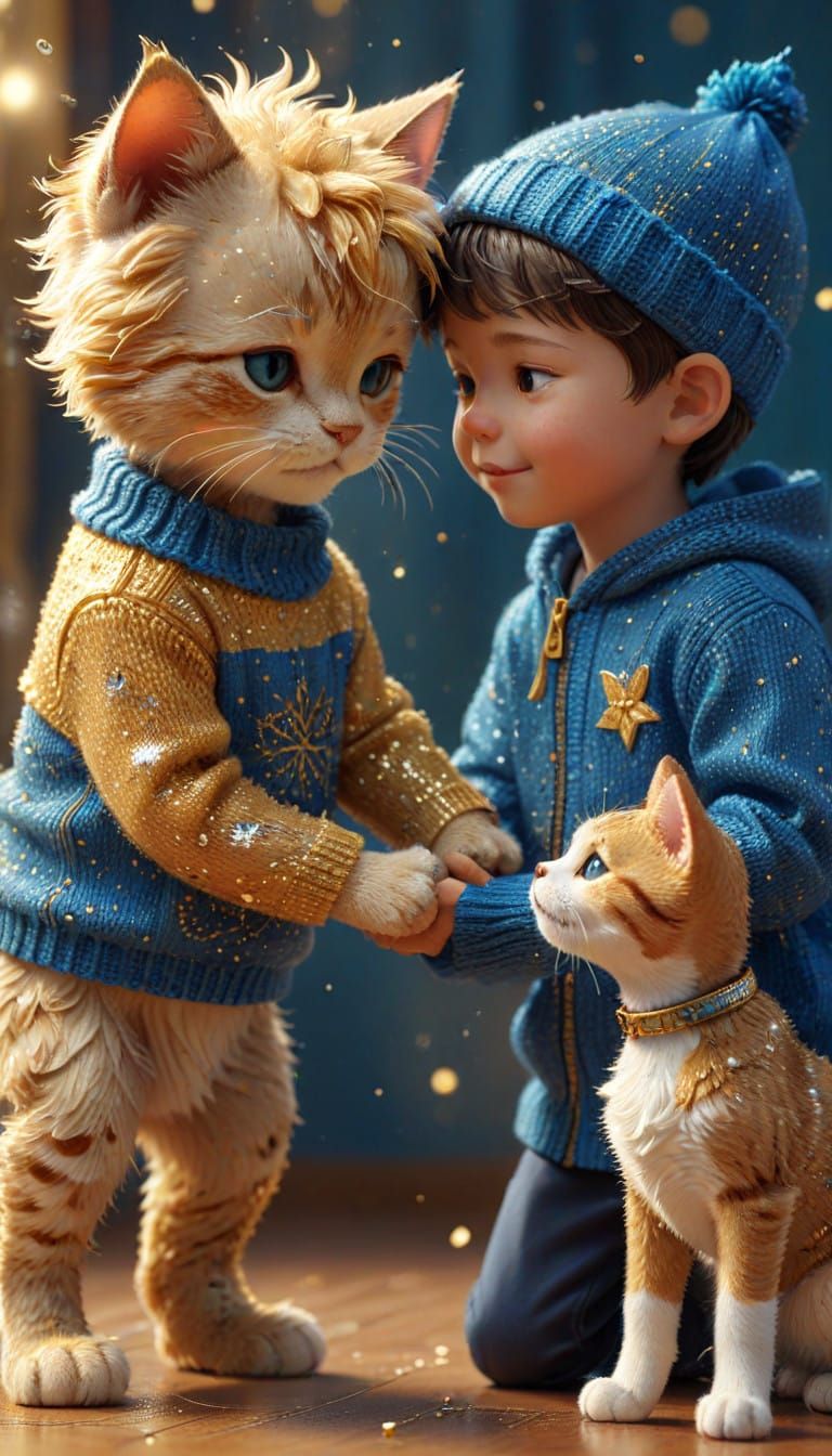 Whimsical Boy's Playtime in Vibrant Worlds