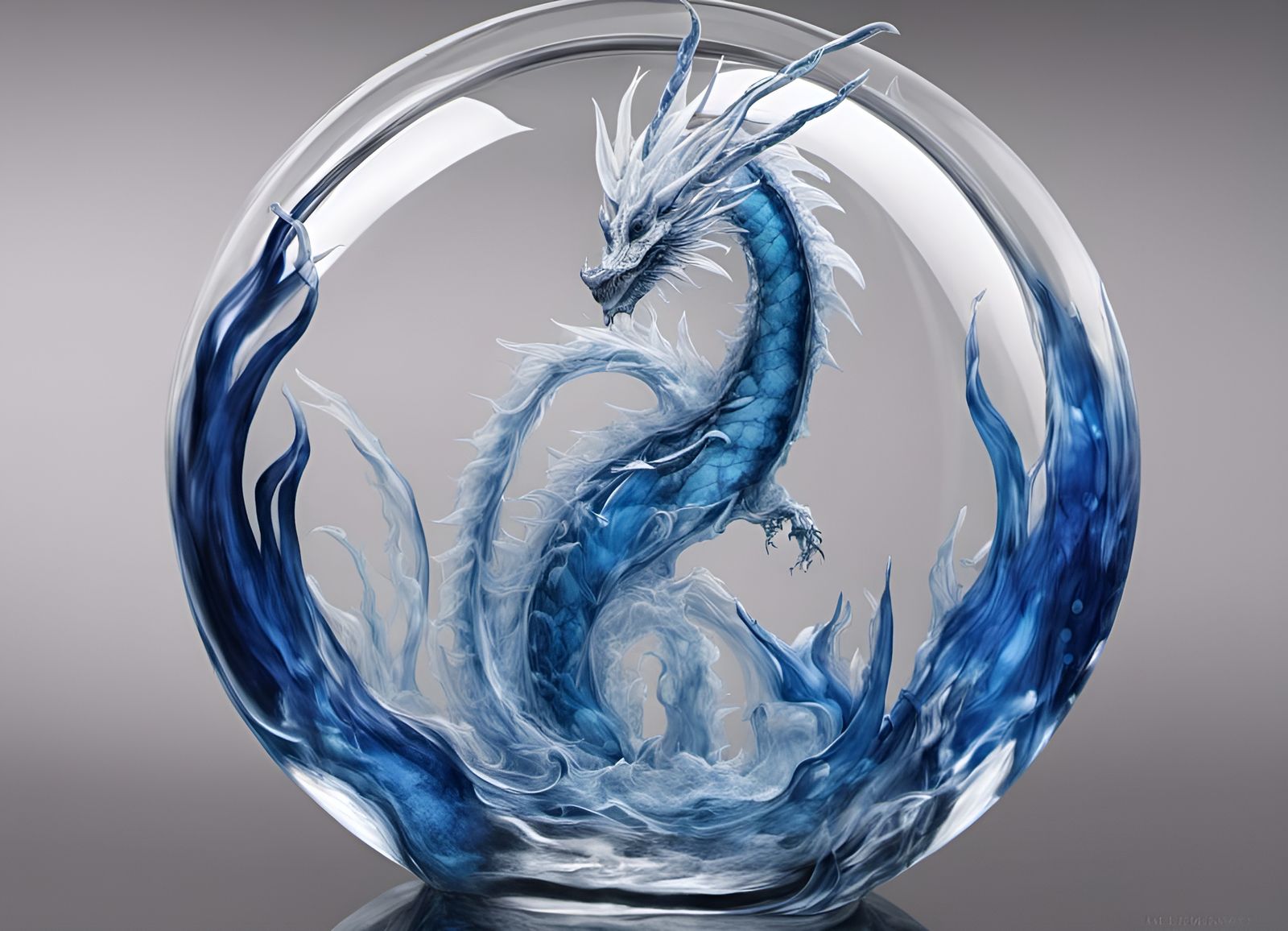 Glass Blown Waterdragon