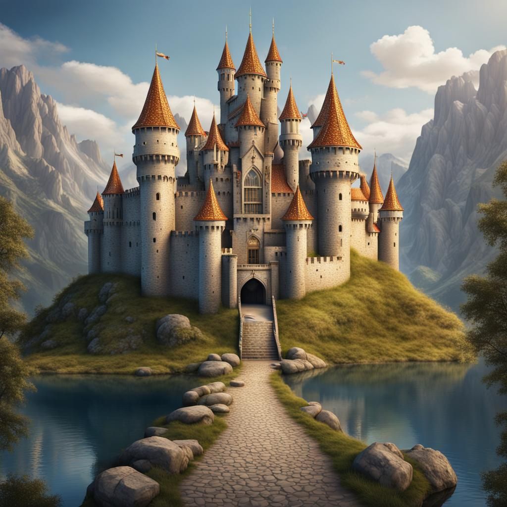 Medieval Queen in Castle Adorned with Jewels