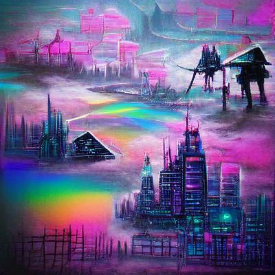 Cyberpunk Pastel Land: A Magical Dark Side
