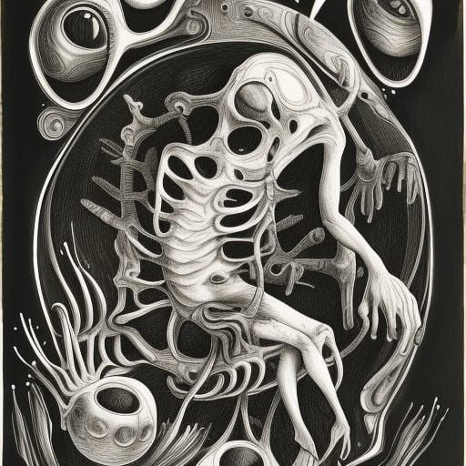 Renaissance Ball in Engraving Style Gouache Painting