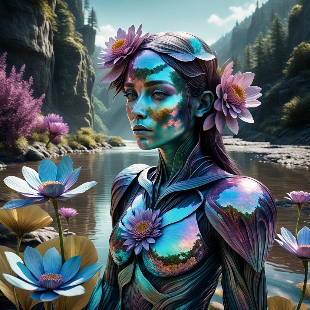 Iridescent Flowers in a New World