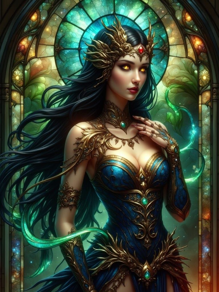 Gothic Faberge Egg Inspired Stained Glass Art of the Necrono...