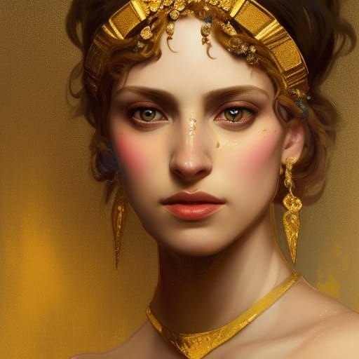 Salome's Dance: Hyperdetailed Portrait in Art Nouveau Style