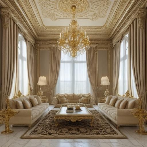 Luxurious Haussmannian Suite with Marble and Golden Light