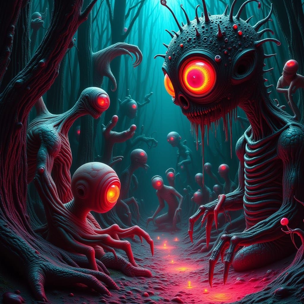 Gothic Abomination in a Dystopian Neon Nightmare