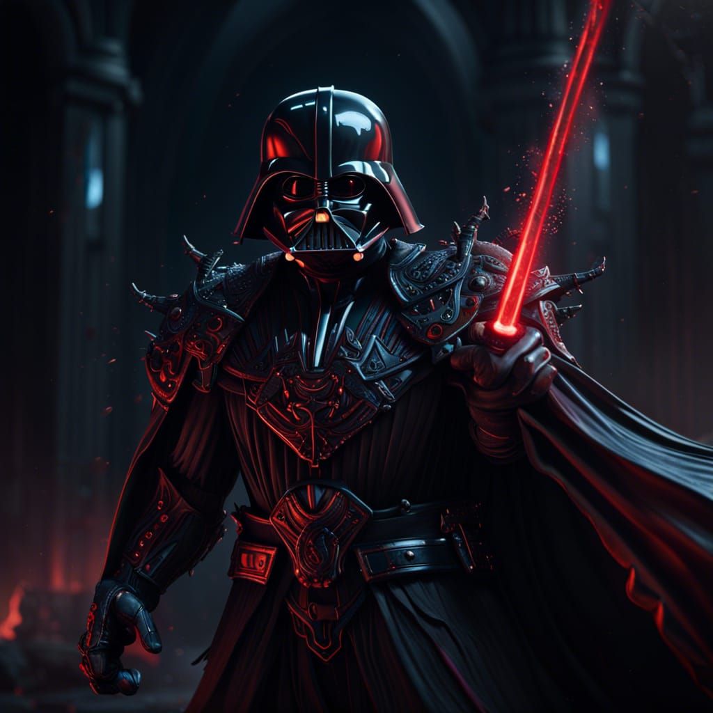 Demonic Darth Vader as Diablo 4 Boss
