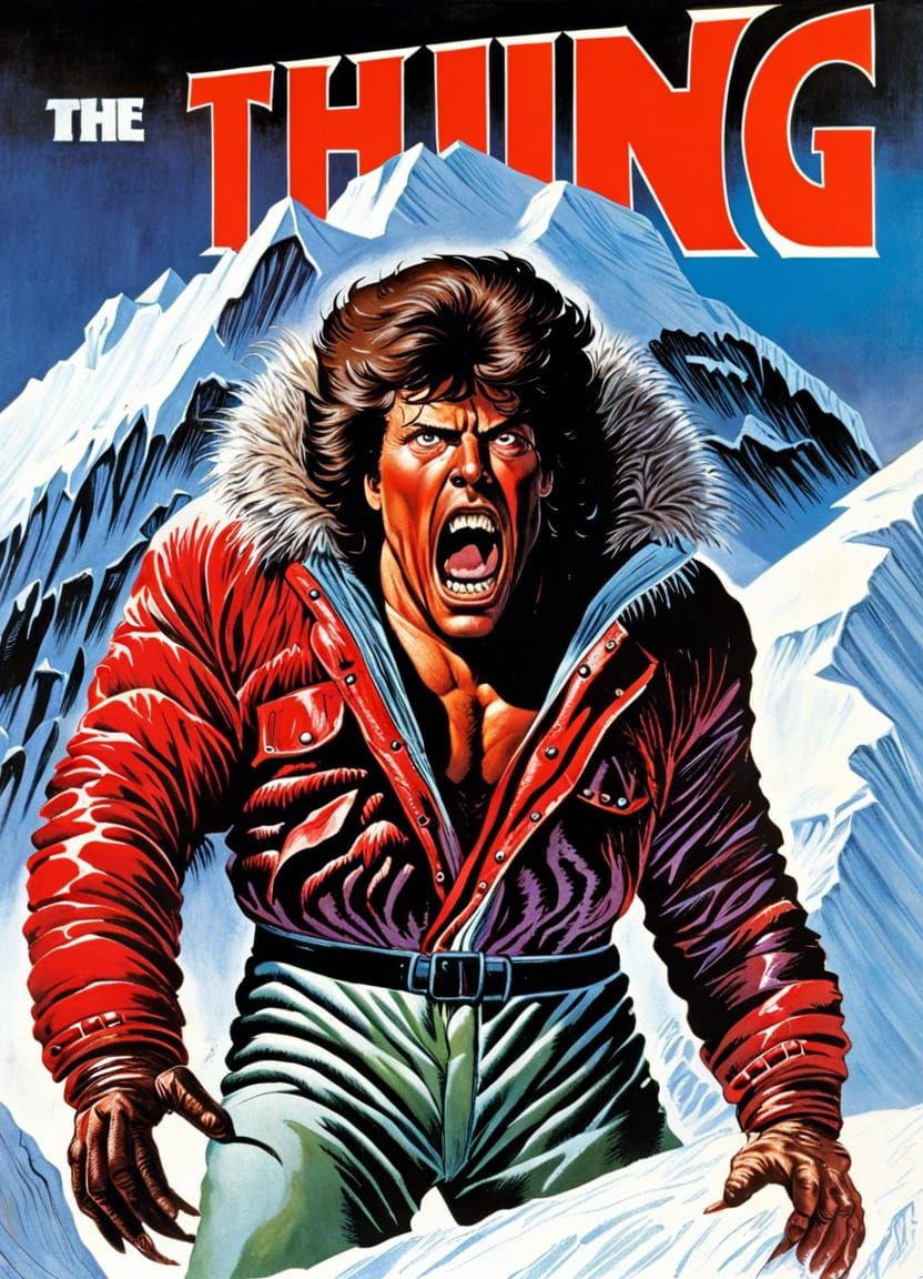 Body Horror Transformation in 80s Style