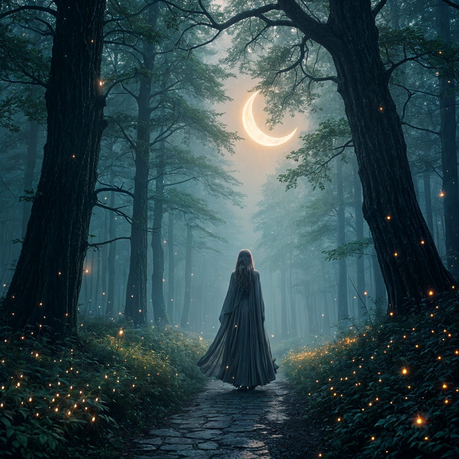 Mystical Forest Path to Inner Peace