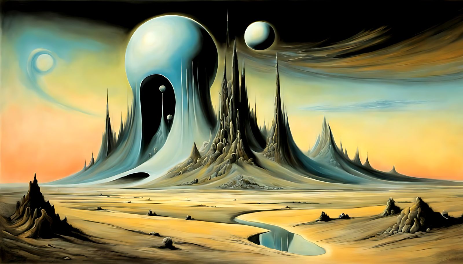 Central core of the hollow planet . . .