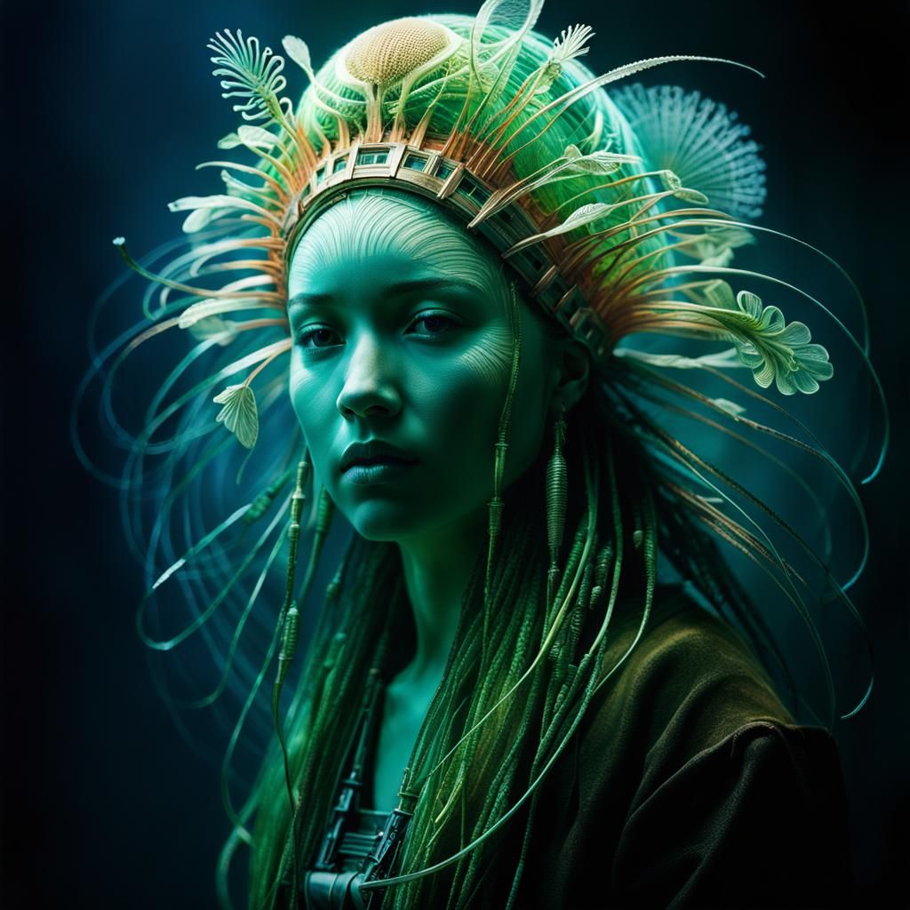 Detailed Anatomical Illustration in Haeckel Style