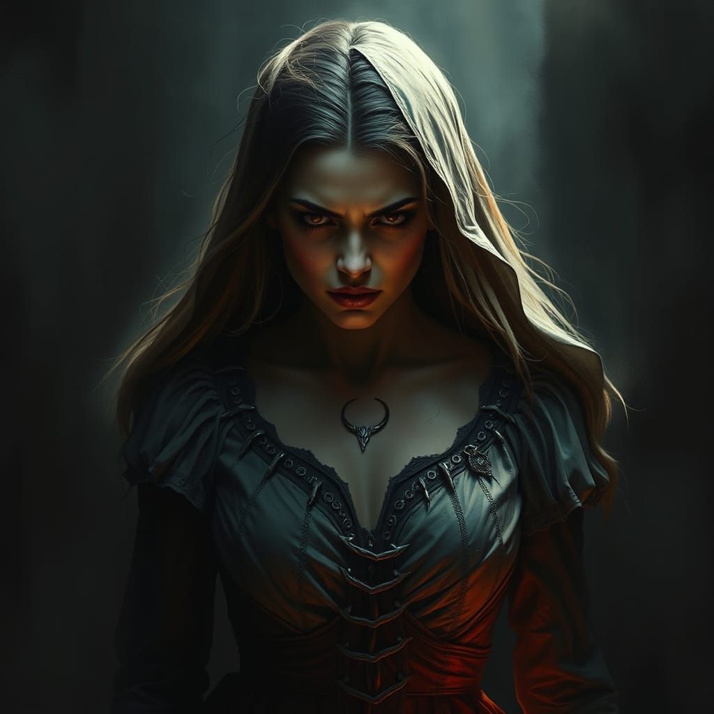 Dark Cinderella in Nightmarish Biomechanical Setting