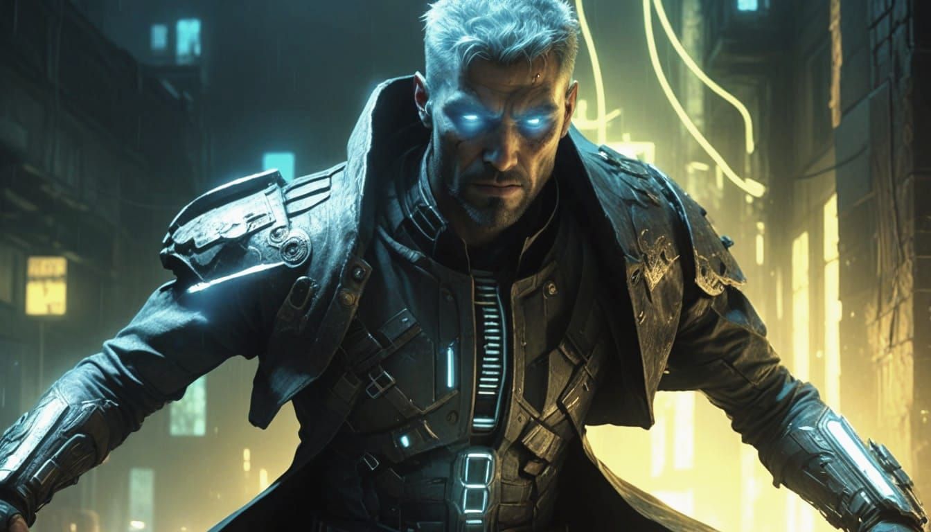 Rugged Male Portrait in Hyperrealistic Style