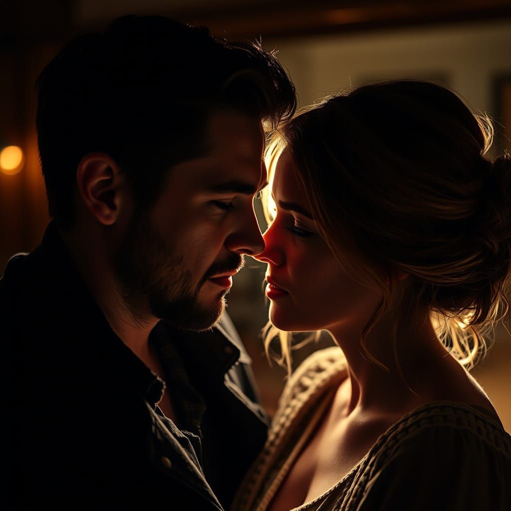 Intense Marital Scene in the Style of Lee Jeffries