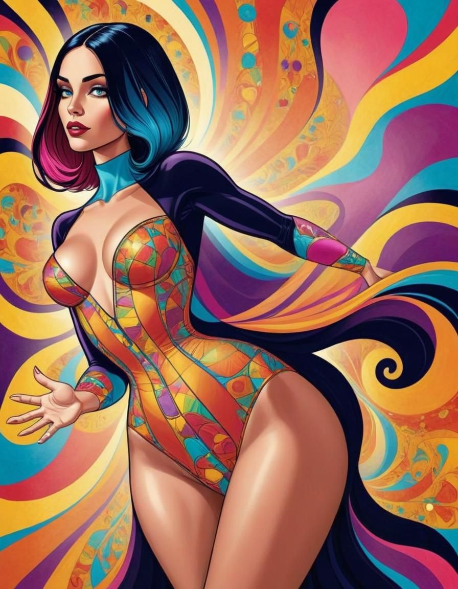 Abstract Cartoon Drawing in Style of Emmy Cicierega